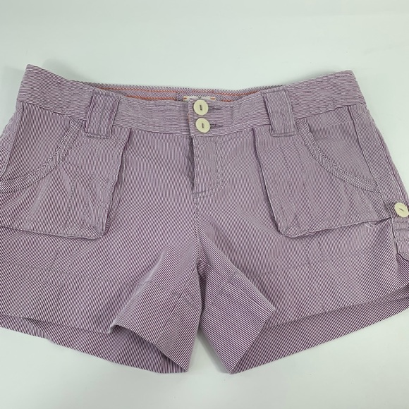 American Eagle AE Striped Shorts Cuffed Hem Chino - Picture 8 of 8